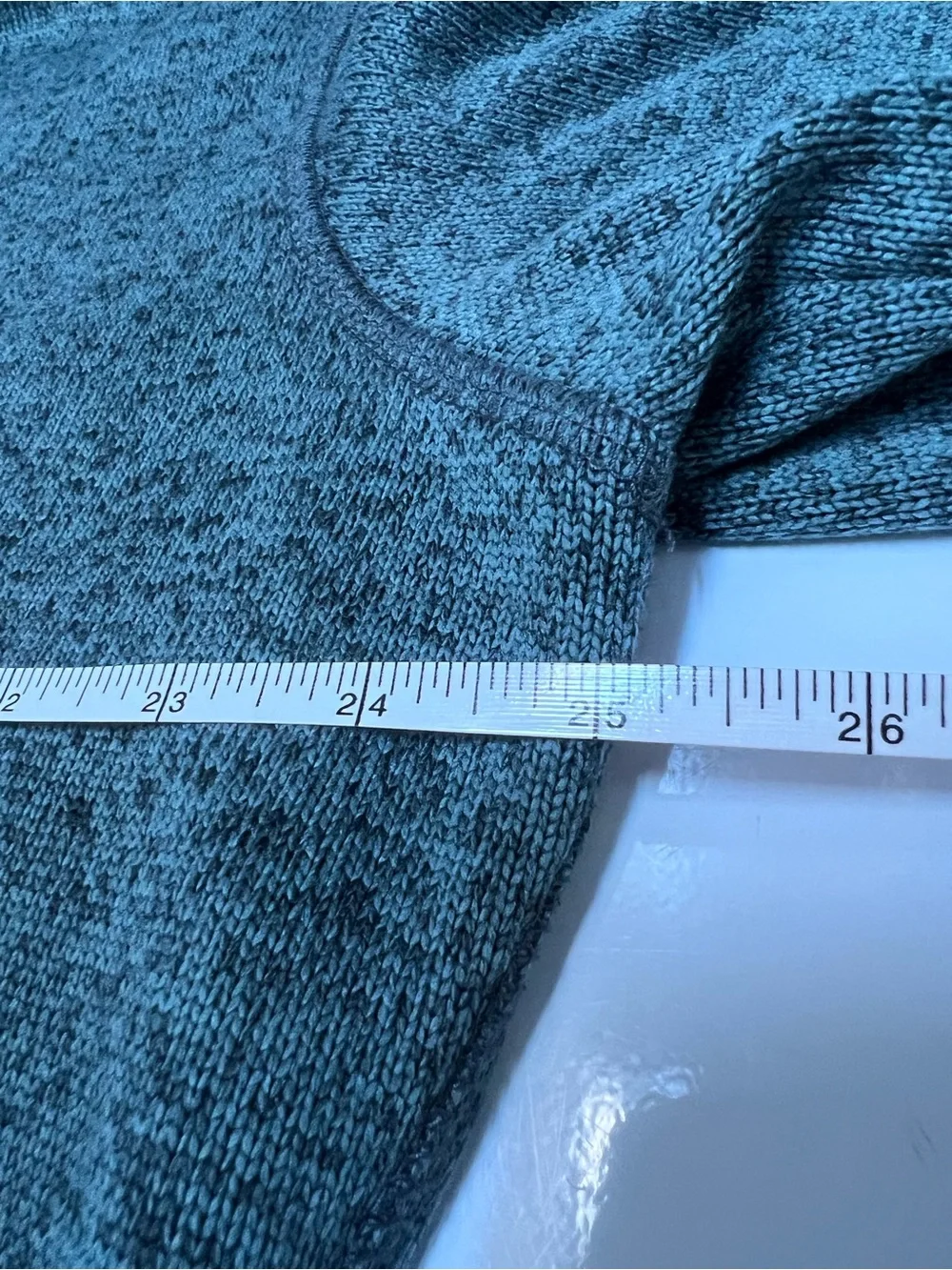 Eddie Bauer Dark Teal Knit Quarter-Zip Pullover